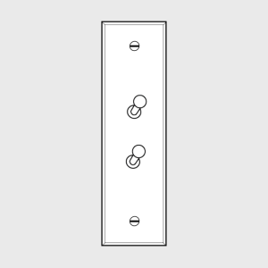 Élégance – Grande plaque interrupteur 2 leviers.