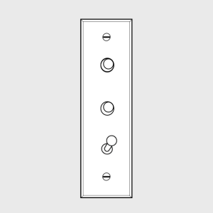 Élégance – Grande plaque interrupteur 1 levier et 2 boutons.