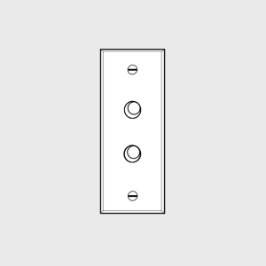 Élégance – Petite plaque interrupteur 2 boutons.
