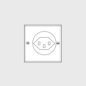 Élégance – Prise simple type électrique SUISSE 16A