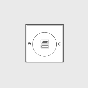 Élégance – Prise simple type USBC+A