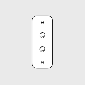 Néo – Petite plaque interrupteur 2 boutons.
