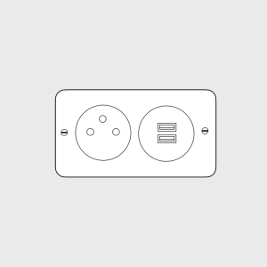 Neo – Double power outlet with USBA+A