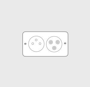 Neo – Double power outlet with dual jacks
